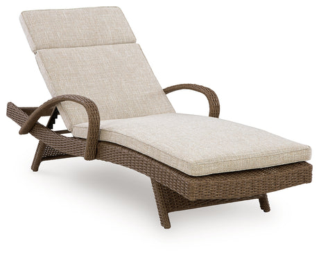 Laguna Heights Beige Chaise Lounge with Cushion from Ashley - Luna Furniture