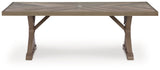 Laguna Heights Beige Outdoor Dining Table from Ashley Furniture - Luna Furniture