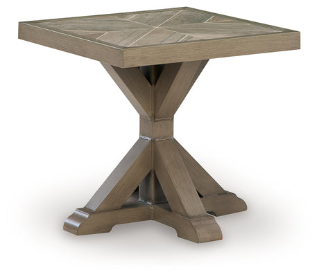 Laguna Heights Beige Outdoor End Table from Ashley - Luna Furniture