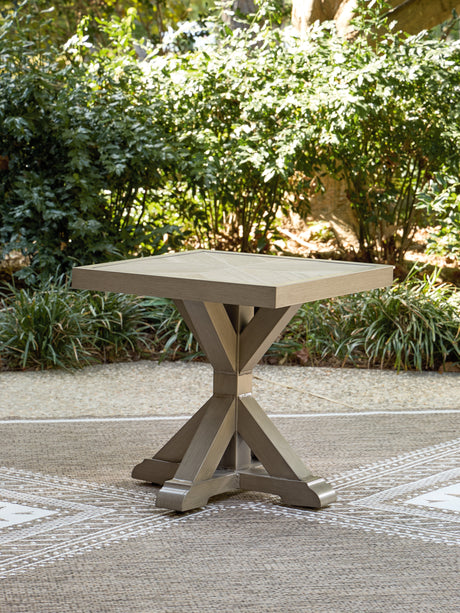 Laguna Heights Beige Outdoor End Table from Ashley - Luna Furniture