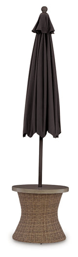 Laguna Heights Beige Outdoor End Table from Ashley Furniture - Luna Furniture