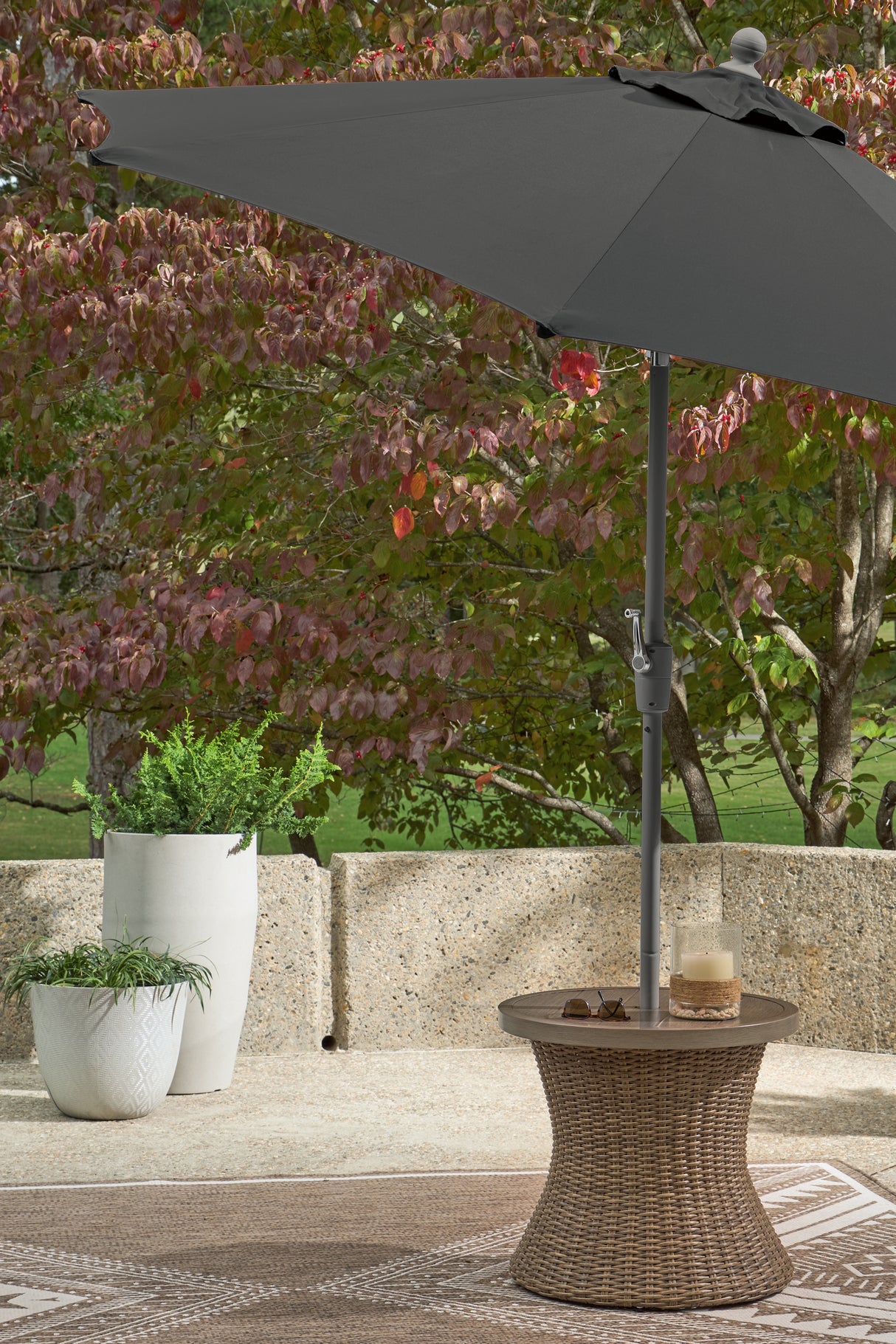 Laguna Heights Beige Outdoor End Table from Ashley Furniture - Luna Furniture
