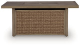 Laguna Heights Beige Outdoor Fire Pit Table from Ashley Furniture - Luna Furniture