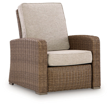 Laguna Heights Beige Outdoor Recliner from Ashley - Luna Furniture