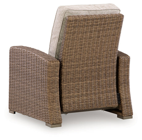 Laguna Heights Beige Outdoor Recliner from Ashley - Luna Furniture