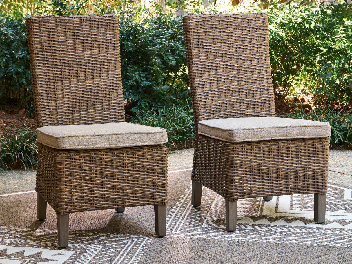 Laguna Heights Beige Side Chair with Cushion (Set of 2) from Ashley Furniture - Luna Furniture