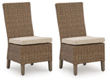 Laguna Heights Beige Side Chair with Cushion (Set of 2) from Ashley Furniture - Luna Furniture