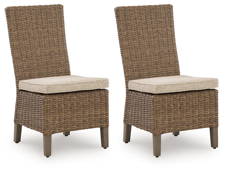 Laguna Heights Beige Side Chair with Cushion (Set of 2) from Ashley - Luna Furniture