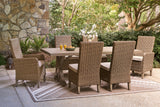 Laguna Heights Outdoor Dining Table and 6 Chairs in Beige from Ashley Furniture - Luna Furniture
