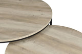 Lainey Distressed Pine 2-Piece Round Nesting Coffee Table from Coaster - Luna Furniture