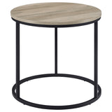 Lainey Distressed Pine Round Occasional Side End Table from Coaster - Luna Furniture