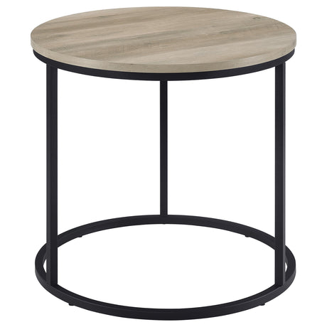 Lainey Distressed Pine Round Occasional Side End Table from Coaster - Luna Furniture