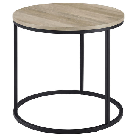Lainey Distressed Pine Round Occasional Side End Table from Coaster - Luna Furniture