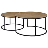 Lainey Mango 2-Piece Round Nesting Coffee Table from Coaster - Luna Furniture