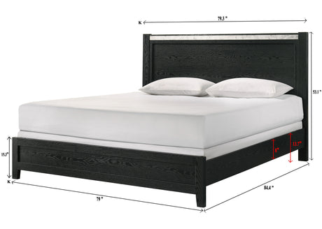 Lamar Black King Bed from Crown Mark - Luna Furniture