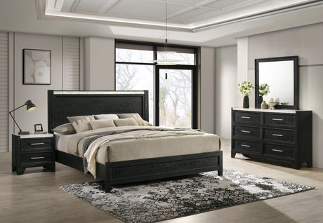 Lamar Black Bedroom Mirror (Mirror Only) from Crown Mark - Luna Furniture