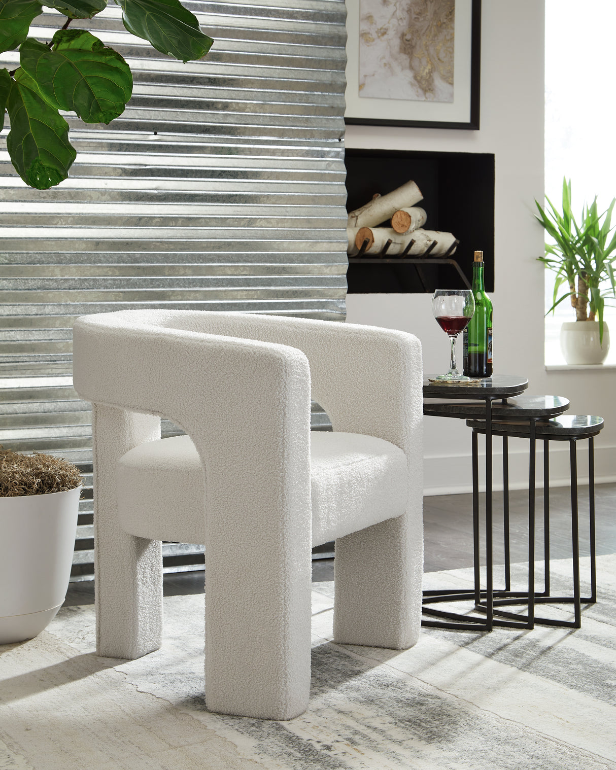Landick Ivory Accent Chair from Ashley - Luna Furniture