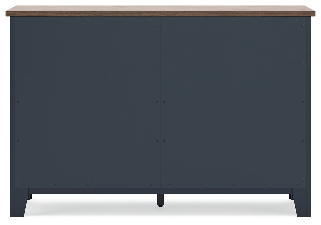 Landocken Brown/Blue Dresser from Ashley - Luna Furniture