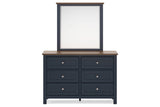 Landocken Brown/Blue Dresser and Mirror from Ashley - Luna Furniture