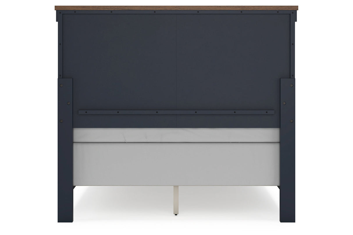 Landocken Brown/Blue Full Panel Bed from Ashley - Luna Furniture