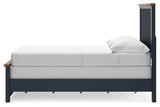 Landocken Brown/Blue Full Panel Bed from Ashley Furniture - Luna Furniture