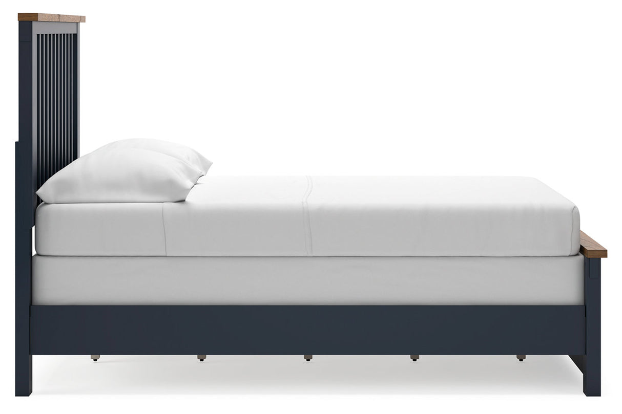 Landocken Brown/Blue Full Panel Bed from Ashley Furniture - Luna Furniture