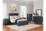 Landocken Brown/Blue Full Panel Bed from Ashley Furniture - Luna Furniture