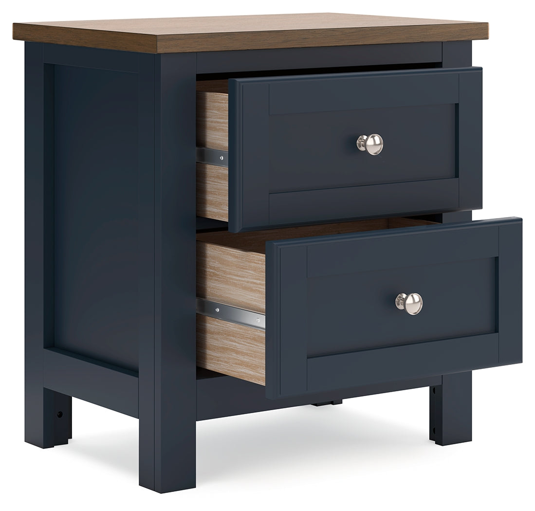 Landocken Brown/Blue Nightstand - Luna Furniture