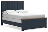 Landocken Full Panel Bed with Dresser and 2 Nightstands in Brown/Blue from Ashley - Luna Furniture