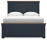 Landocken Full Panel Bed with Dresser in Brown/Blue from Ashley - Luna Furniture