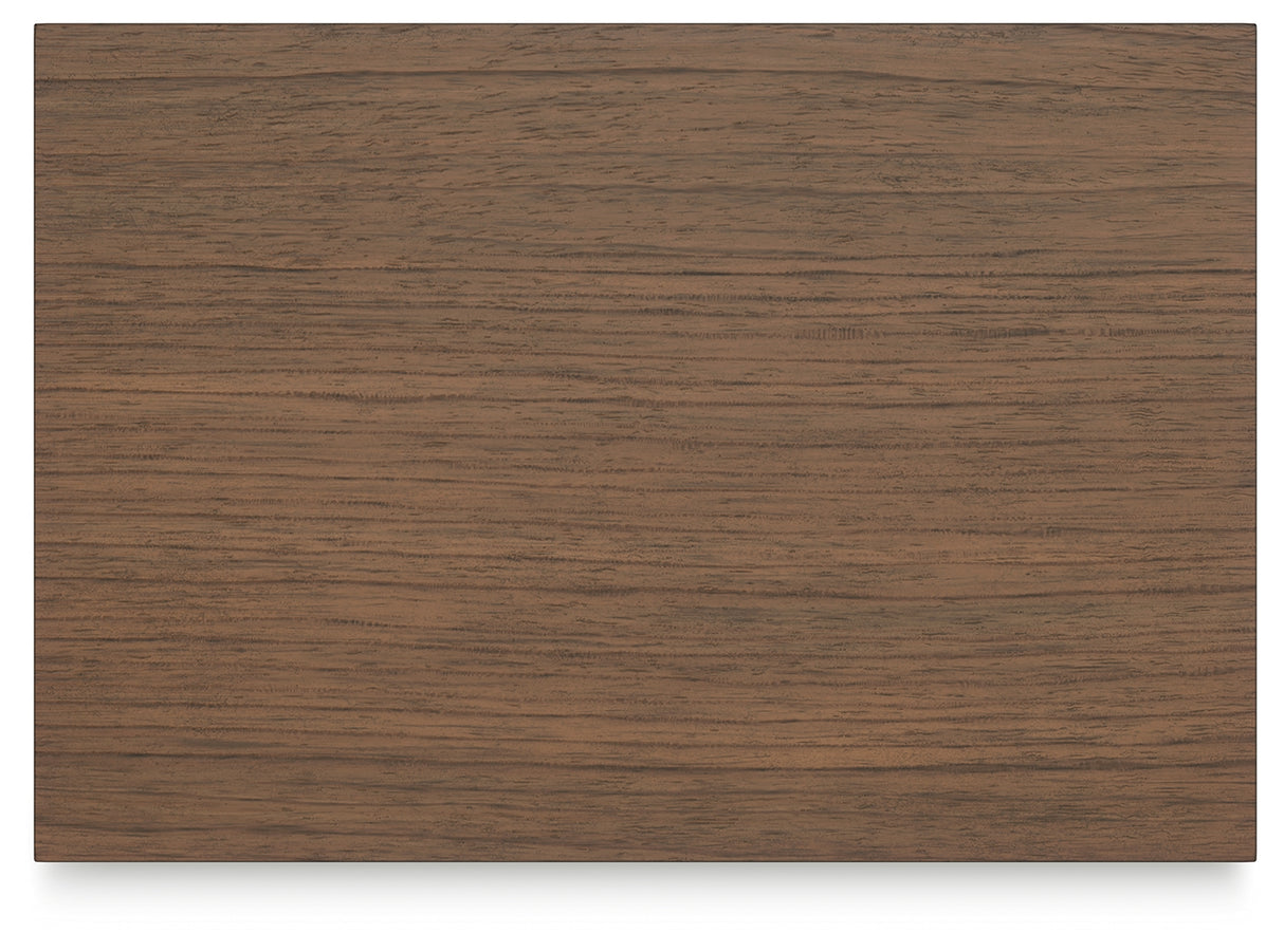 Landocken Queen Panel Headboard with Mirrored Dresser, Chest and 2 Nightstands in Brown/Blue from Ashley - Luna Furniture