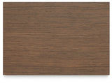 Landocken Queen Panel Headboard with Mirrored Dresser and 2 Nightstands in Brown/Blue from Ashley - Luna Furniture