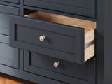 Landocken Twin Panel Bed with Dresser in Brown/Blue from Ashley - Luna Furniture