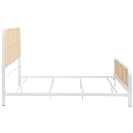 Lanewood White Polyethylene PE Rattan Upholstered Metal Eastern King Bed from Coaster - Luna Furniture