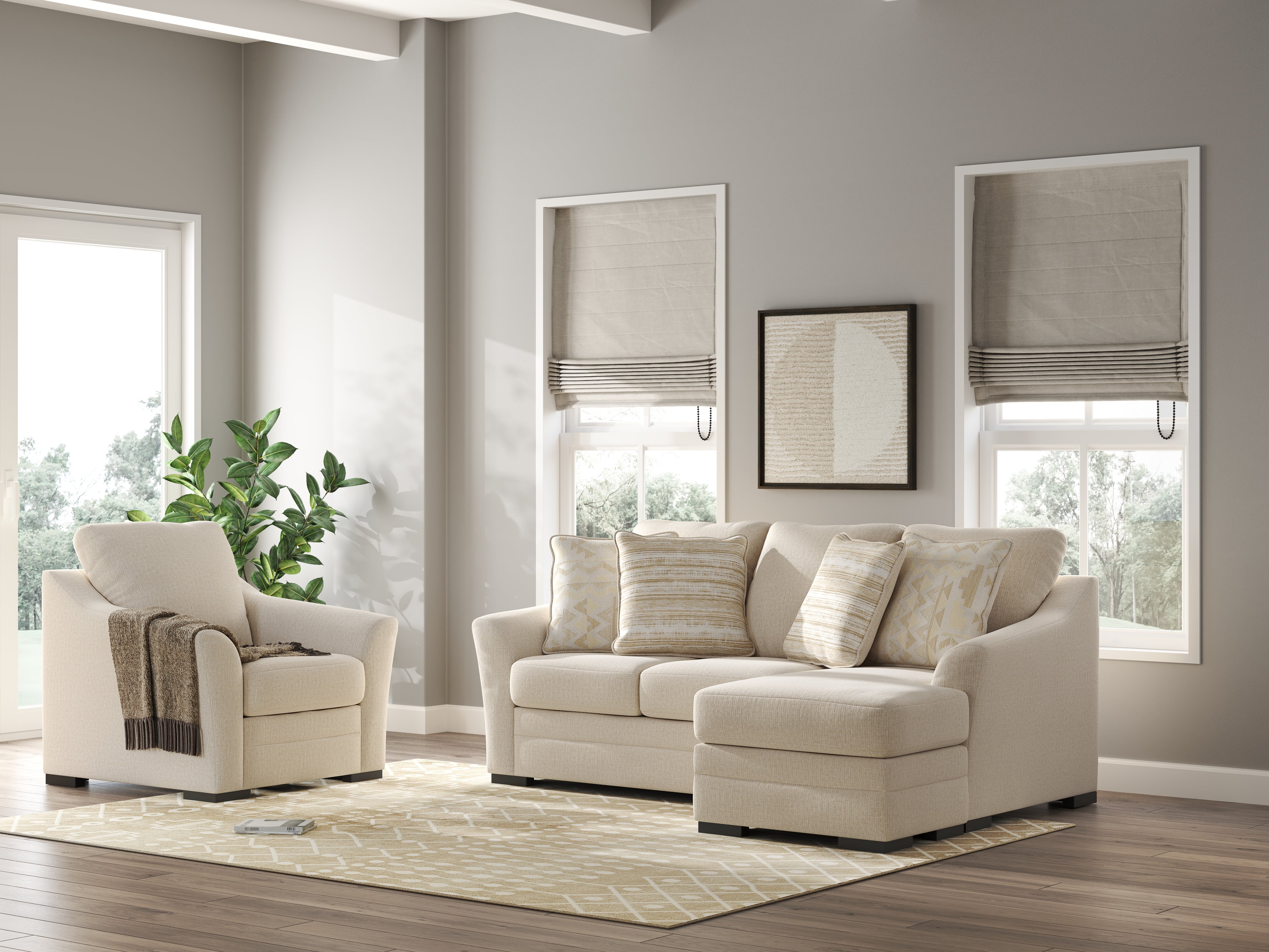 Lango Jute Sofa Chaise and Chair – Luna Furniture