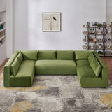 Langridge Olive Green Velvet Modular Corner Sectional Sofa from Ashcroft Furniture - Luna Furniture