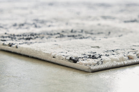 Langwell Black/Gray/White Extra Large Rug from Ashley - Luna Furniture