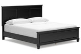 Lanolee Black California King Panel Bed from Ashley - Luna Furniture