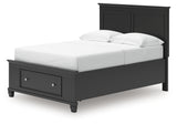 Lanolee Black Full Panel Storage Bed from Ashley Furniture - Luna Furniture