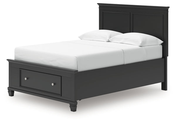 Lanolee Black Full Panel Storage Bed