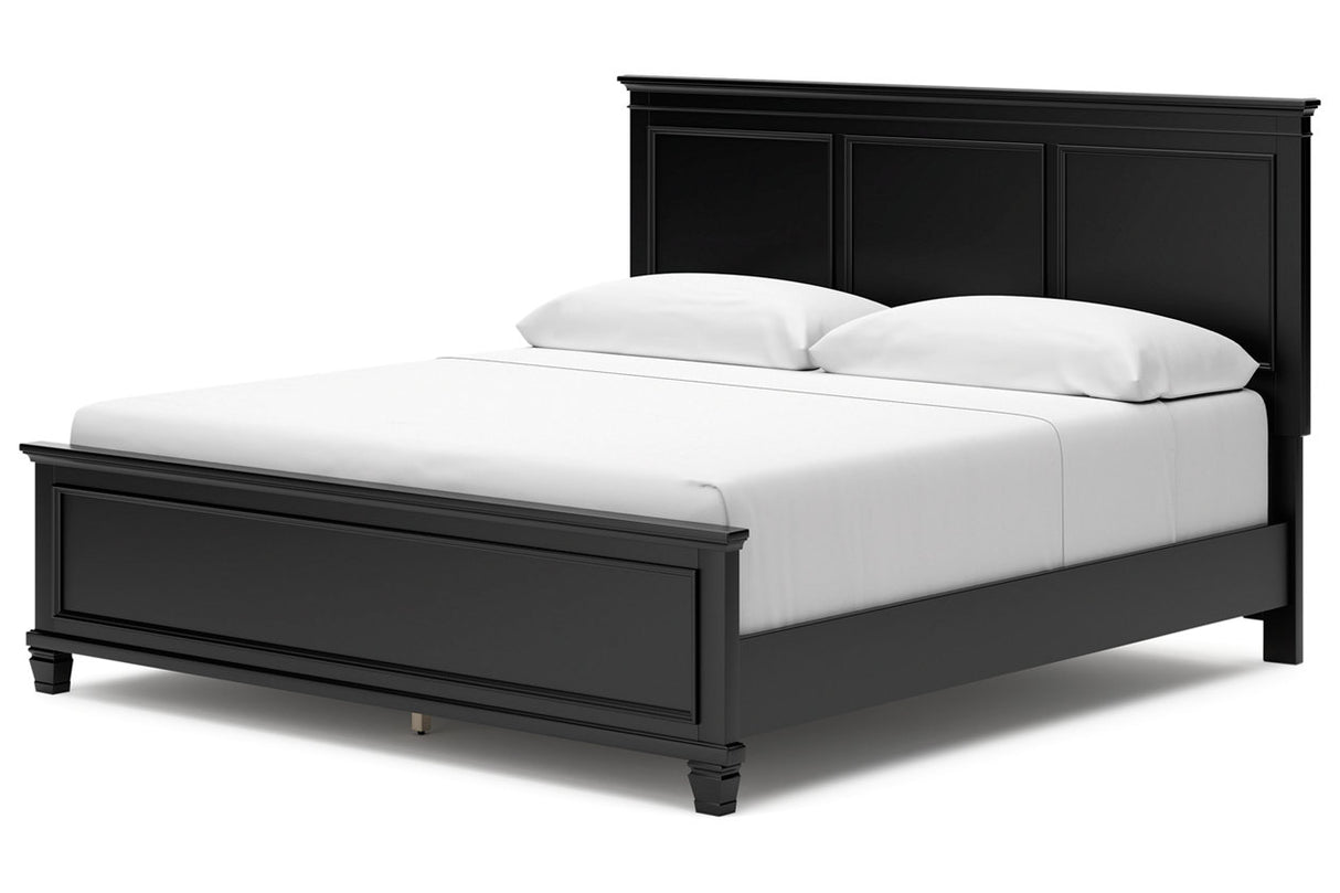 Lanolee Black King Panel Bed from Ashley - Luna Furniture