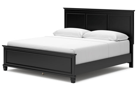 Lanolee Black King Panel Bed from Ashley - Luna Furniture