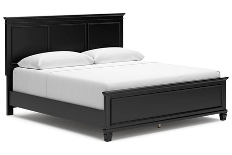 Lanolee Black King Panel Bed from Ashley - Luna Furniture