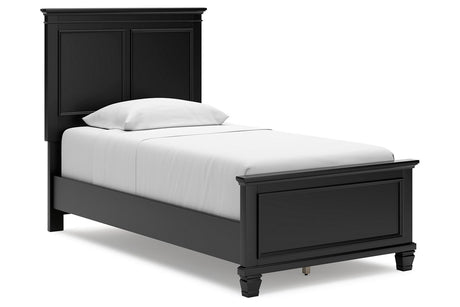 Lanolee Black Twin Panel Bed from Ashley - Luna Furniture