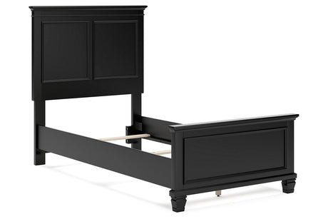 Lanolee Black Twin Panel Bed from Ashley - Luna Furniture