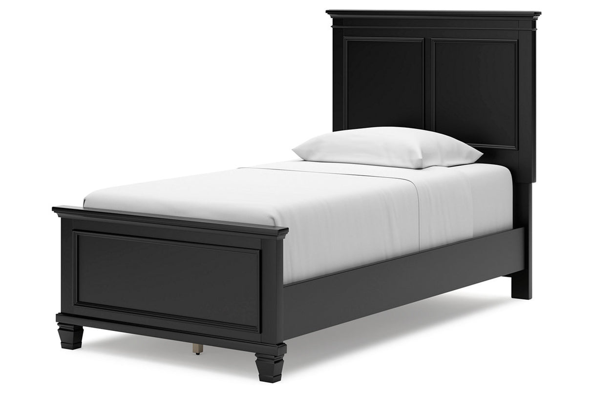Lanolee Black Twin Panel Bed from Ashley - Luna Furniture