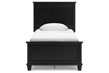 Lanolee Black Twin Panel Bed from Ashley - Luna Furniture