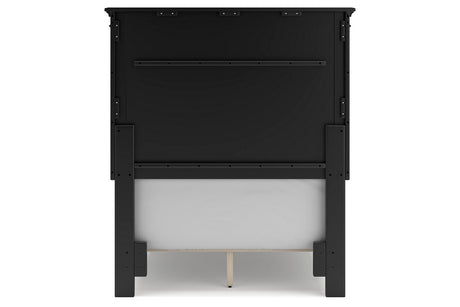 Lanolee Black Twin Panel Bed from Ashley - Luna Furniture