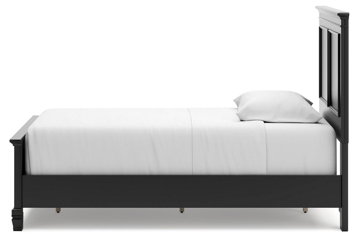 Lanolee Black Twin Panel Bed from Ashley - Luna Furniture