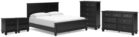 Lanolee California King Panel Bed, Dresser, Chest and 2 Nightstands from Ashley - Luna Furniture